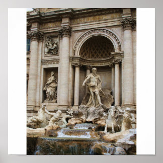 De Trevi-fontein in de stad Rome Poster