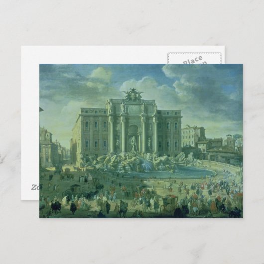 De Trevi-fontein in Rome, 1753-56 Briefkaart (Voorkant / Achterkant)