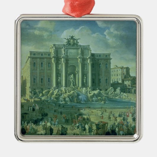 De Trevi-fontein in Rome, 1753-56 Metalen Ornament (Voorkant)