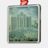 De Trevi-fontein in Rome, 1753-56 Metalen Ornament (Links)