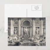 De Trevi-fontein (Italiaans: Fontana di Trevi) 4 Briefkaart (Voorkant / Achterkant)