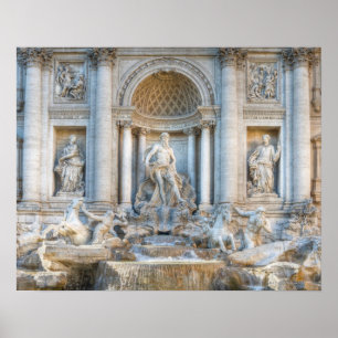De Trevi-fontein (Italiaans: Fontana di Trevi) 5 Poster