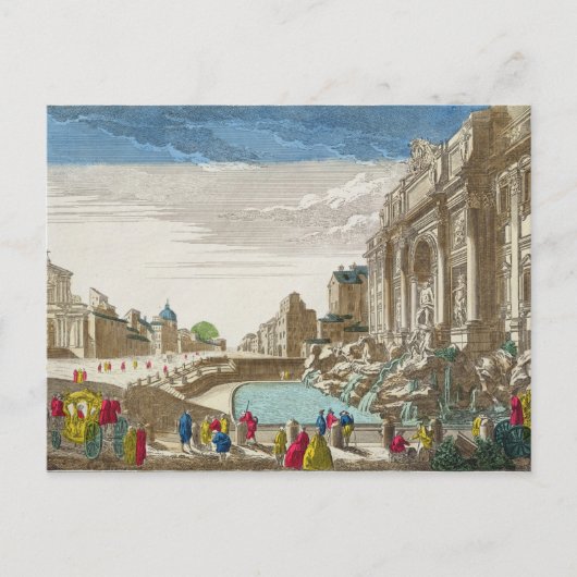 De Trevi-fontein, Rome Briefkaart (Voorkant)
