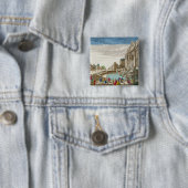 De Trevi-fontein, Rome Vierkante Button 5,1 Cm (In situ)