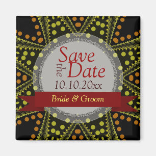 De tribale Stippen bewaren de Datum Magnet