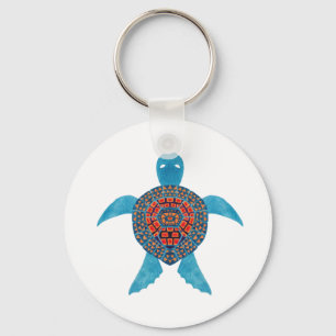 De tribale Zee schildpad Sleutelhanger