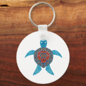 De tribale Zee schildpad Sleutelhanger (Voorkant)