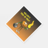 De Trick or Treat Pompoen Servet (Hoek)