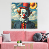 De trieste clown canvas afdruk (Insitu (Woonkamer))