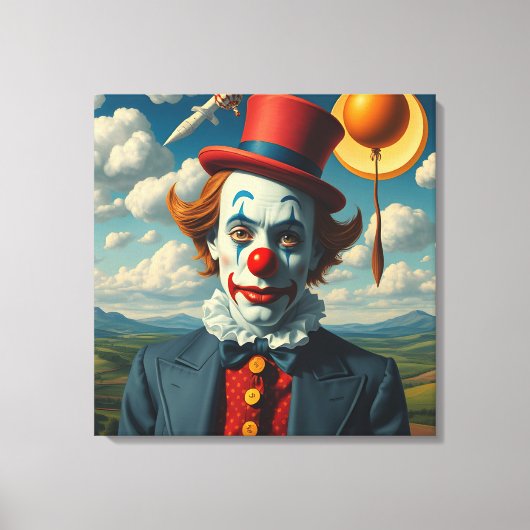 De trieste clown canvas afdruk (Voorkant)