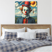 De trieste clown canvas afdruk (Insitu (Slaapkamer))