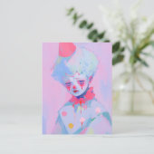 De trieste jonge clown briefkaart (Staand voorkant)