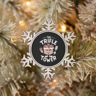 De Trifle Toren Kerstmis Tin Sneeuwvlok Ornament