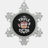 De Trifle Tower Kerst Tin Sneeuwvlok Ornament (Voorkant)