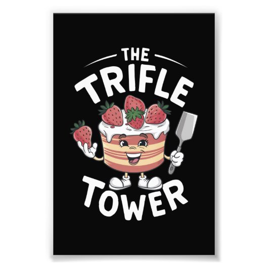De Trifle Tower Kerstmis Foto Afdruk (Voorkant)