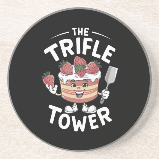 De Trifle Tower Kerstmis Zandsteen Onderzetter (Voorkant)