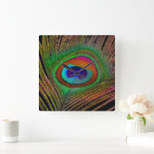 De trillende Veer van de Pauw van het Koper Vierkante Klok (Huis)