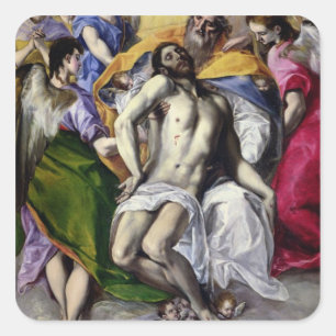De Trinity, 1577-79 (olie op canvas) Vierkante Sticker