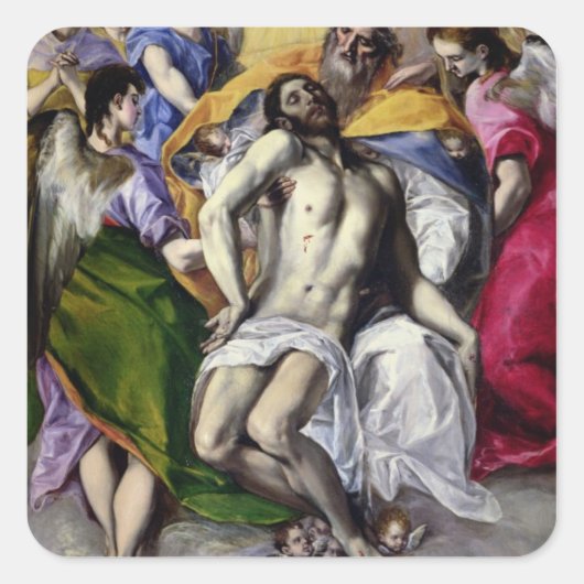 De Trinity, 1577-79 (olie op canvas) Vierkante Sticker (Voorkant)