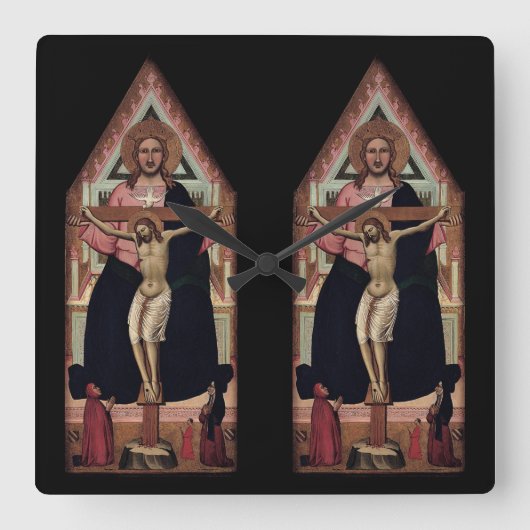 "De Trinity"-muurklok Vierkante Klok (Voorkant)