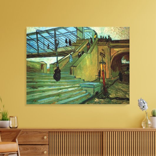 De Trinquetaille-brug door Vincent van Gogh Canvas Afdruk (Insitu (Woonkamer))