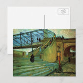 De Trinquetaille-brug van Vincent van Gogh Briefkaart (Voorkant / Achterkant)