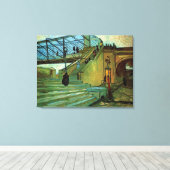 De Trinquetaille-brug van Vincent van Gogh Canvas Afdruk (Insitu (Houten vloer))