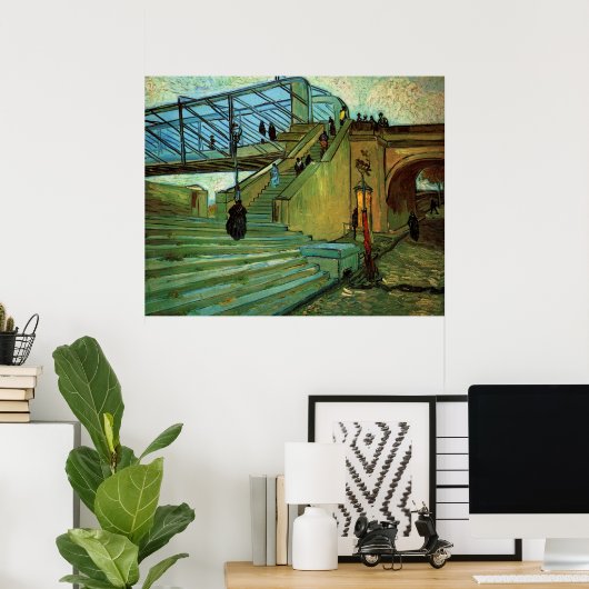 De Trinquetaille-brug van Vincent van Gogh Poster (Thuiskantoor)