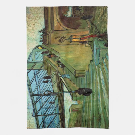 De Trinquetaille-brug van Vincent van Gogh Theedoek (Verticaal)