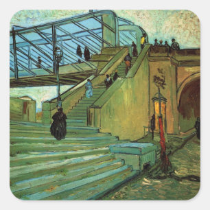 De Trinquetaille-brug van Vincent van Gogh Vierkante Sticker