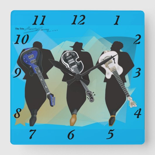 De Trio - Acryl Wandklok (Voorkant)