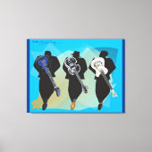 De trio-Verrekte achtergrond van het Canvas (Voorkant)