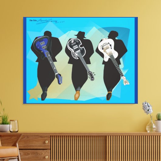 De trio-Verrekte achtergrond van het Canvas (Insitu (Woonkamer))