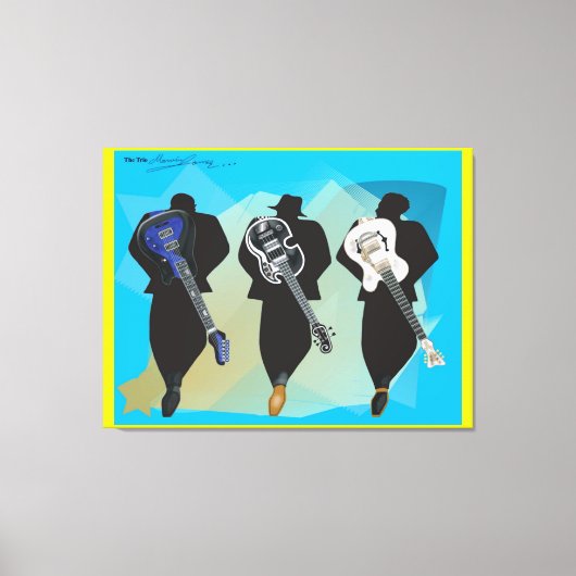 De trio-Verrekte achtergrond van het Canvas druk-G (Voorkant)