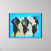 De trio-Verrekte Paars achtergrond van het Canvas (Voorkant)