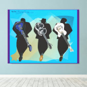 De trio-Verrekte Paars achtergrond van het Canvas Afdruk (Insitu (Houten vloer))