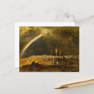 De triomf op Golgotha, 1874, George Inness Feestdagenkaart