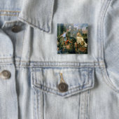 De triomf van Alexander, of de Intrance van Alexa Vierkante Button 5,1 Cm (In situ)
