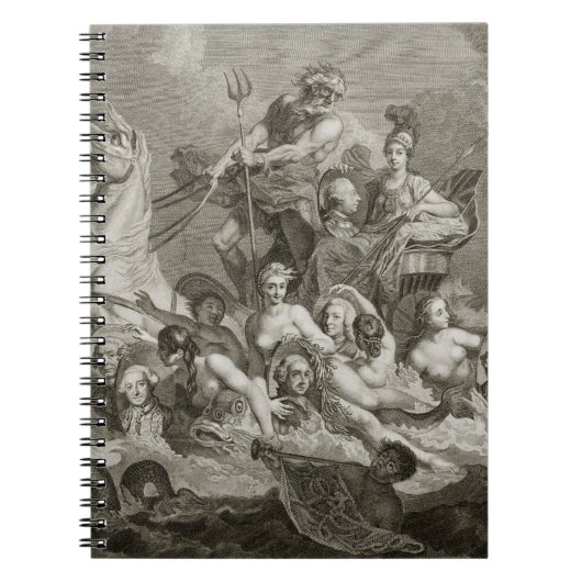 De Triomf van Britannia, c.1765 (gravure) Notitieboek (Voorkant)