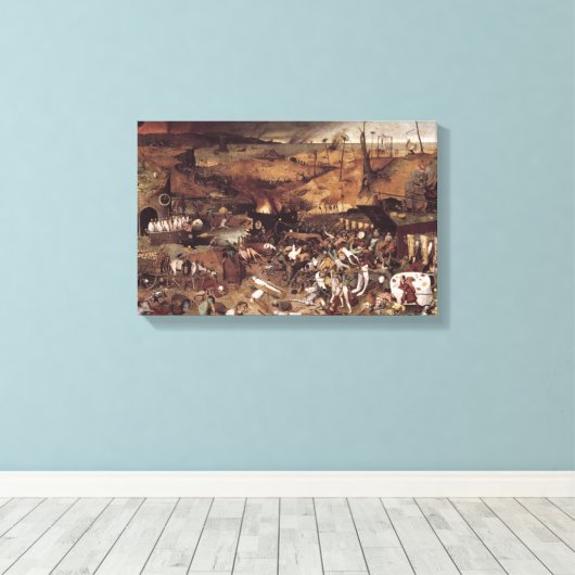 De triomf van de dood door Peter Bruegel Canvas Afdruk (Insitu (Houten vloer))