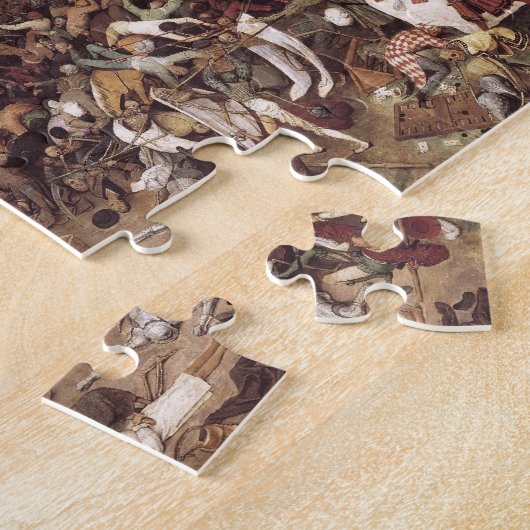 De triomf van de dood door Peter Bruegel Legpuzzel (Zijkant)