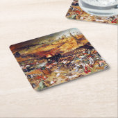 De triomf van de dood, Pieter Bruegel Kartonnen Onderzetters (Schuin)