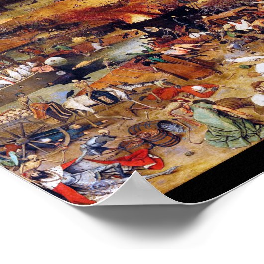 De triomf van de dood, Pieter Bruegel Poster (Hoek)