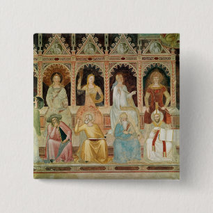 De triomf van de katholieke doctrine vierkante button 5,1 cm