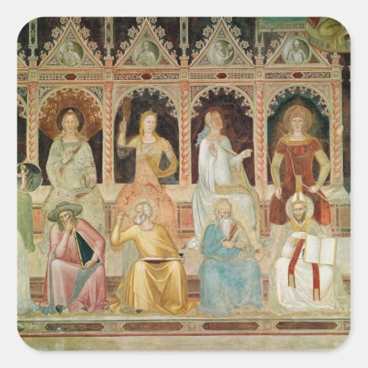 De triomf van de katholieke doctrine vierkante sticker (Voorkant)