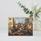 De triomf van de leden' door Hogarth William Briefkaart (Staand voorkant)