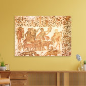 De triomf van Dionysus Canvas Afdruk (Insitu (Woonkamer))