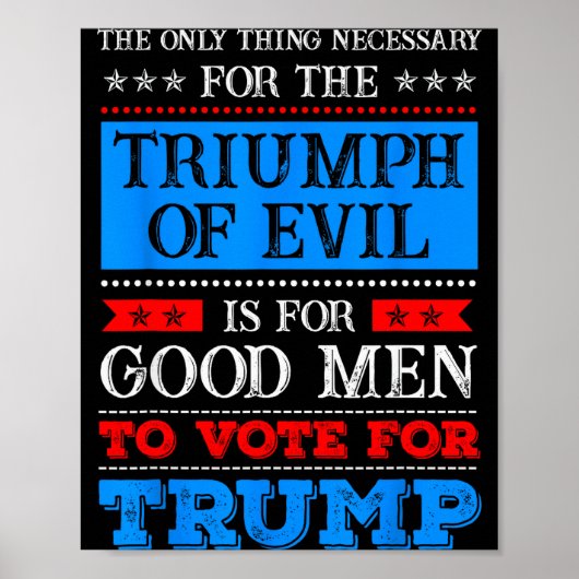 De Triomf Van Het Kwade Anti Trump Poster (Voorkant)
