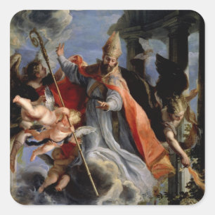 De triomf van St. Augustine 1664 Vierkante Sticker