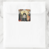 De triomf van St. Thomas Aquinas Vierkante Sticker (Tas)